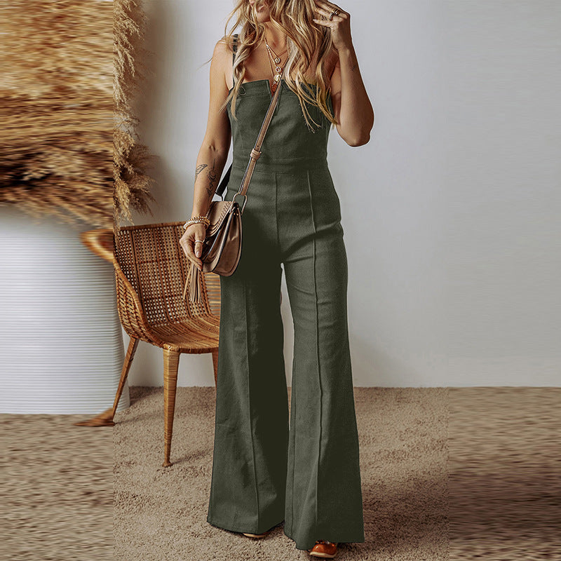 Combinaison Évasé en Jean à Bretelles.